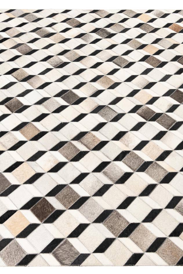 Detail image of 5' 3 x 7' 7 Cowhide Leather Rug