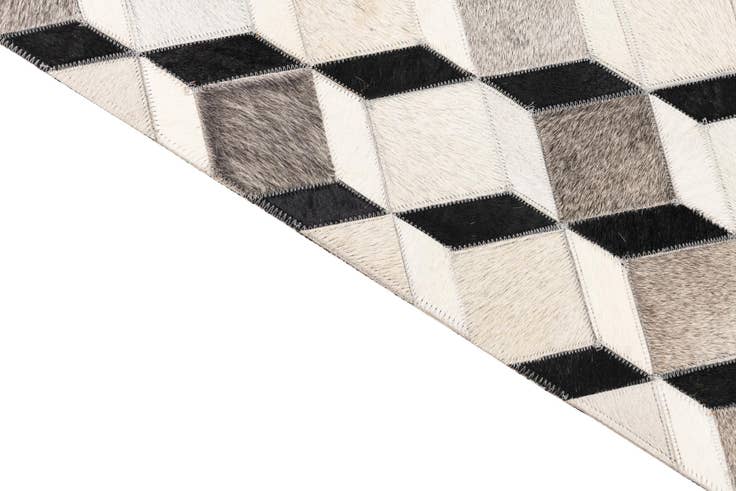 Detail image of 5' 3 x 7' 7 Cowhide Leather Rug