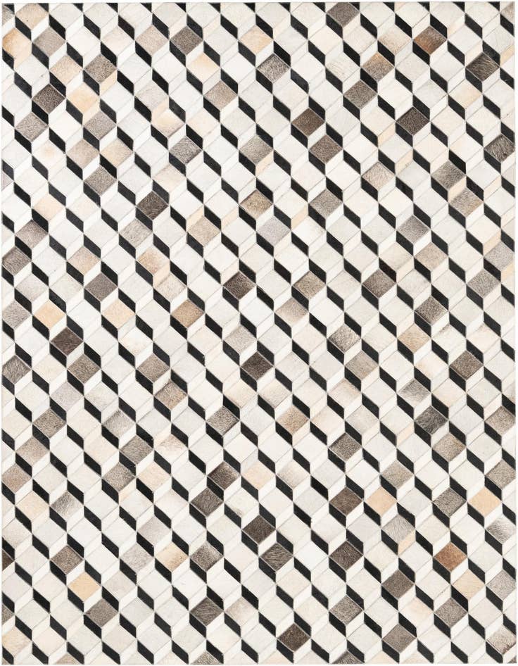 Detail image of 5' 3 x 7' 7 Cowhide Leather Rug