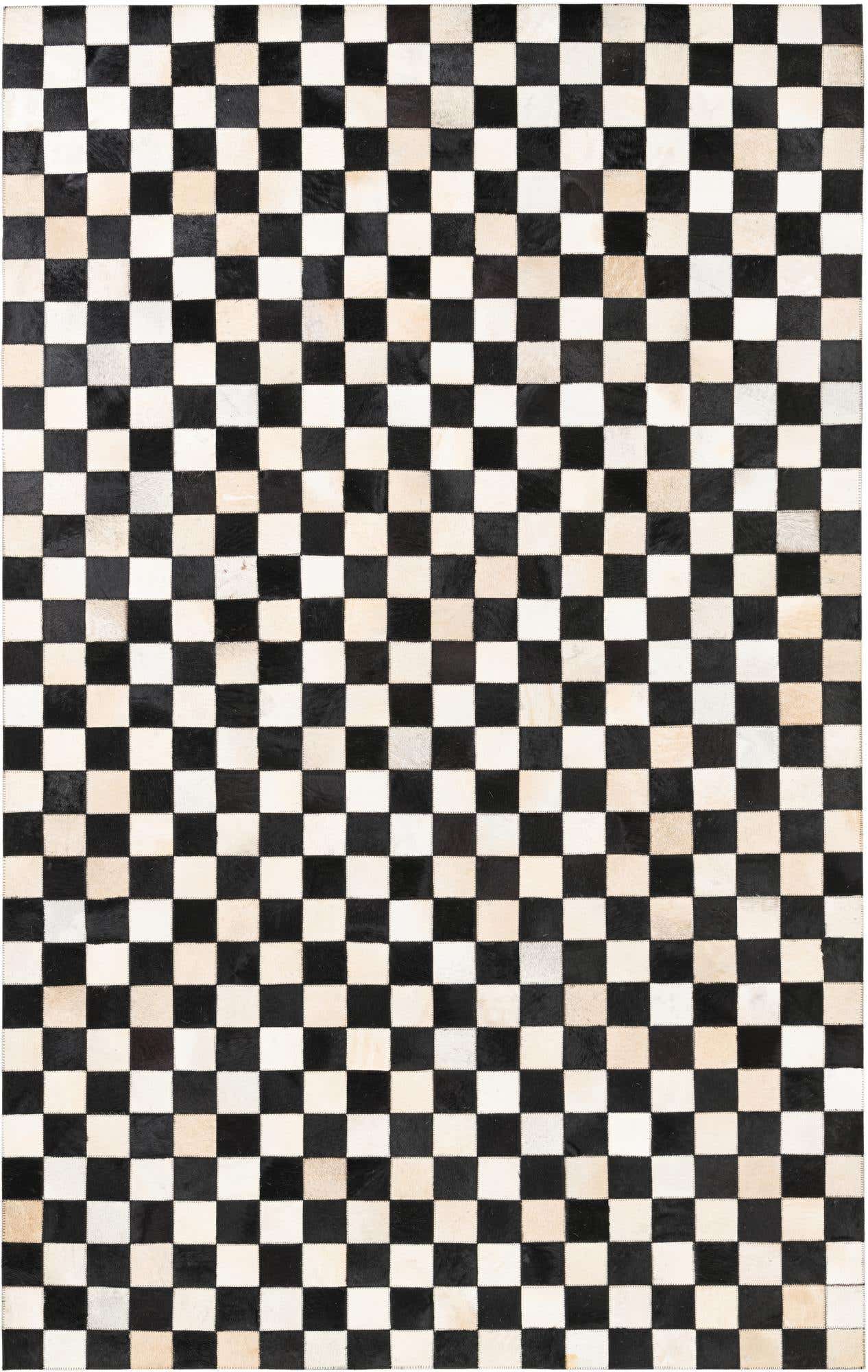 5' x 8' Cowhide Leather Rug