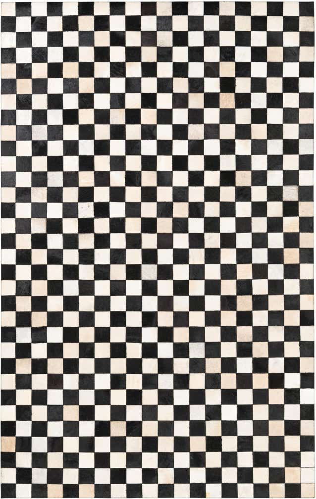 5' x 8' Cowhide Leather Rug