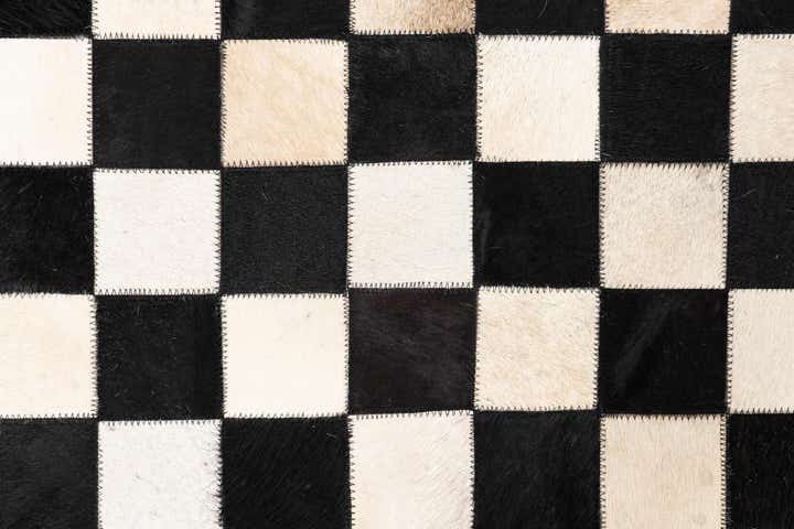 5' x 8' Cowhide Leather Rug