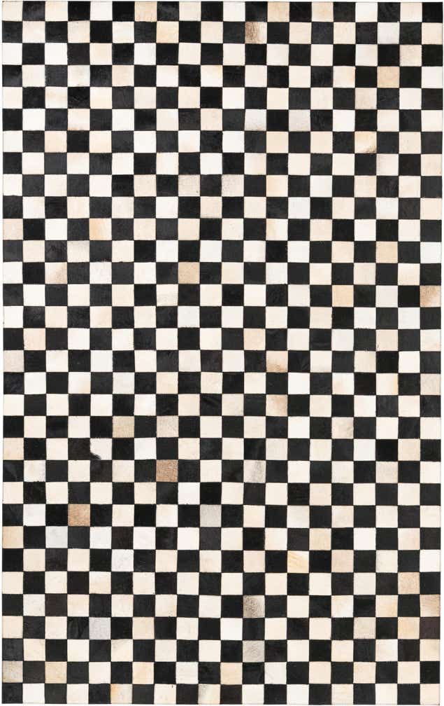 5' x 8' Cowhide Leather Rug