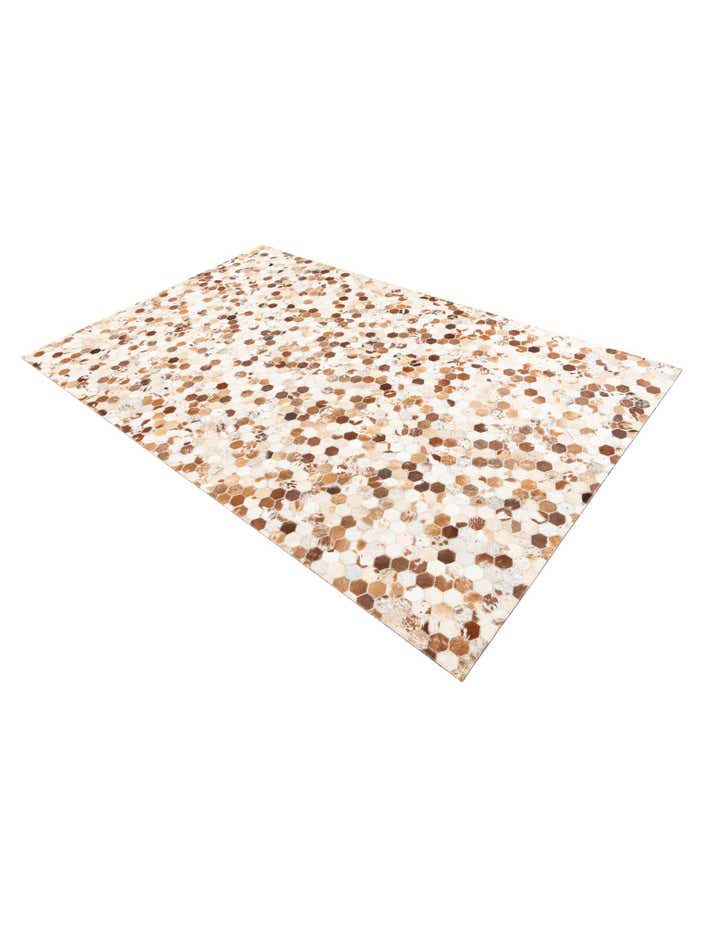 5' 1 x 8' 2 Cowhide Leather Rug