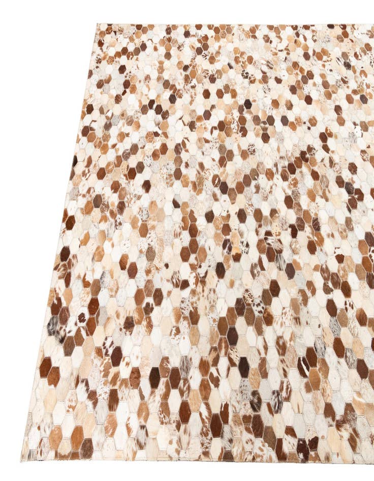 Detail image of 5' 1 x 8' 2 Cowhide Leather Rug