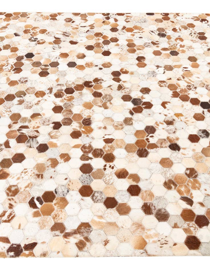 Detail image of 5' 1 x 8' 2 Cowhide Leather Rug