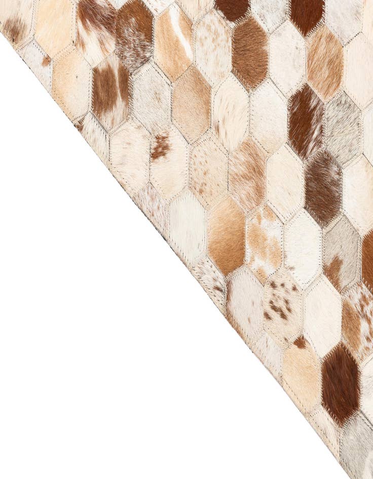 Detail image of 5' 1 x 8' 2 Cowhide Leather Rug