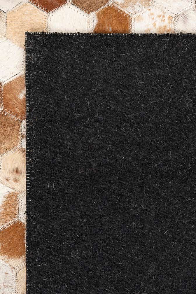 5' 1 x 8' 2 Cowhide Leather Rug