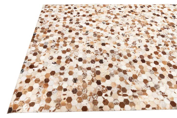 5' 1 x 8' Cowhide Leather Rug