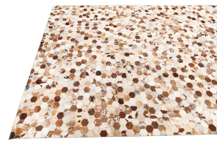 Detail image of 5' 1 x 8' Cowhide Leather Rug