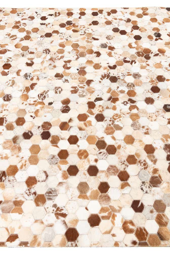 5' 1 x 8' Cowhide Leather Rug