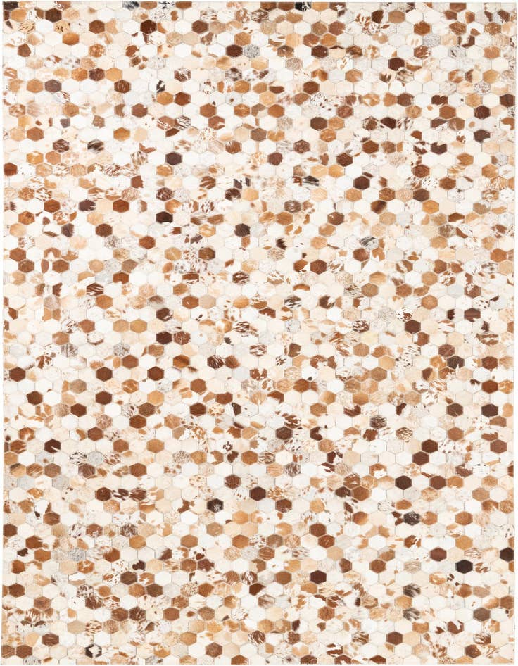 Detail image of 5' 1 x 8' Cowhide Leather Rug