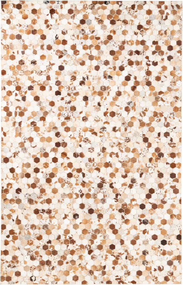 Detail image of 5' 1 x 8' Cowhide Leather Rug