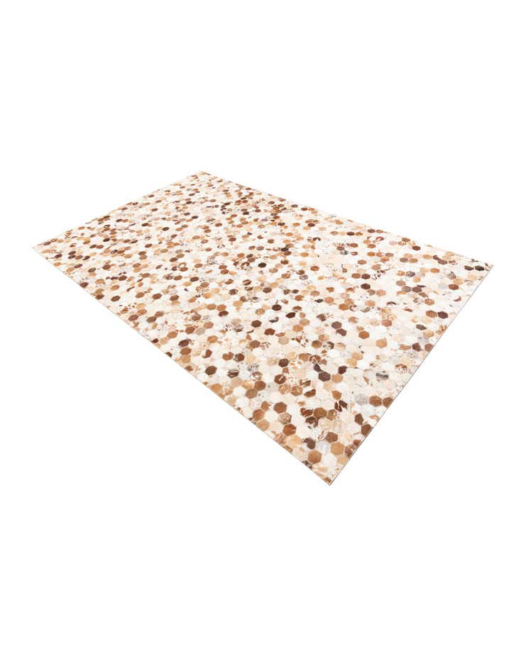 5' 1 x 8' Cowhide Leather Rug