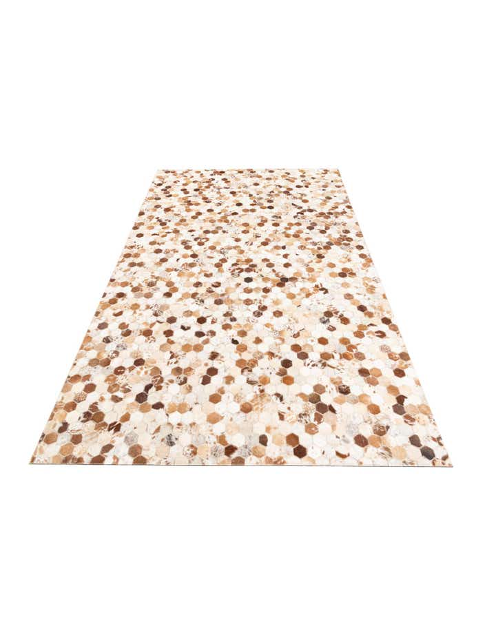 5' 1 x 8' Cowhide Leather Rug