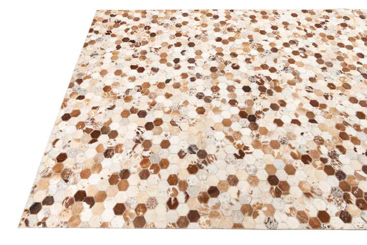 5' 1 x 8' Cowhide Leather Rug