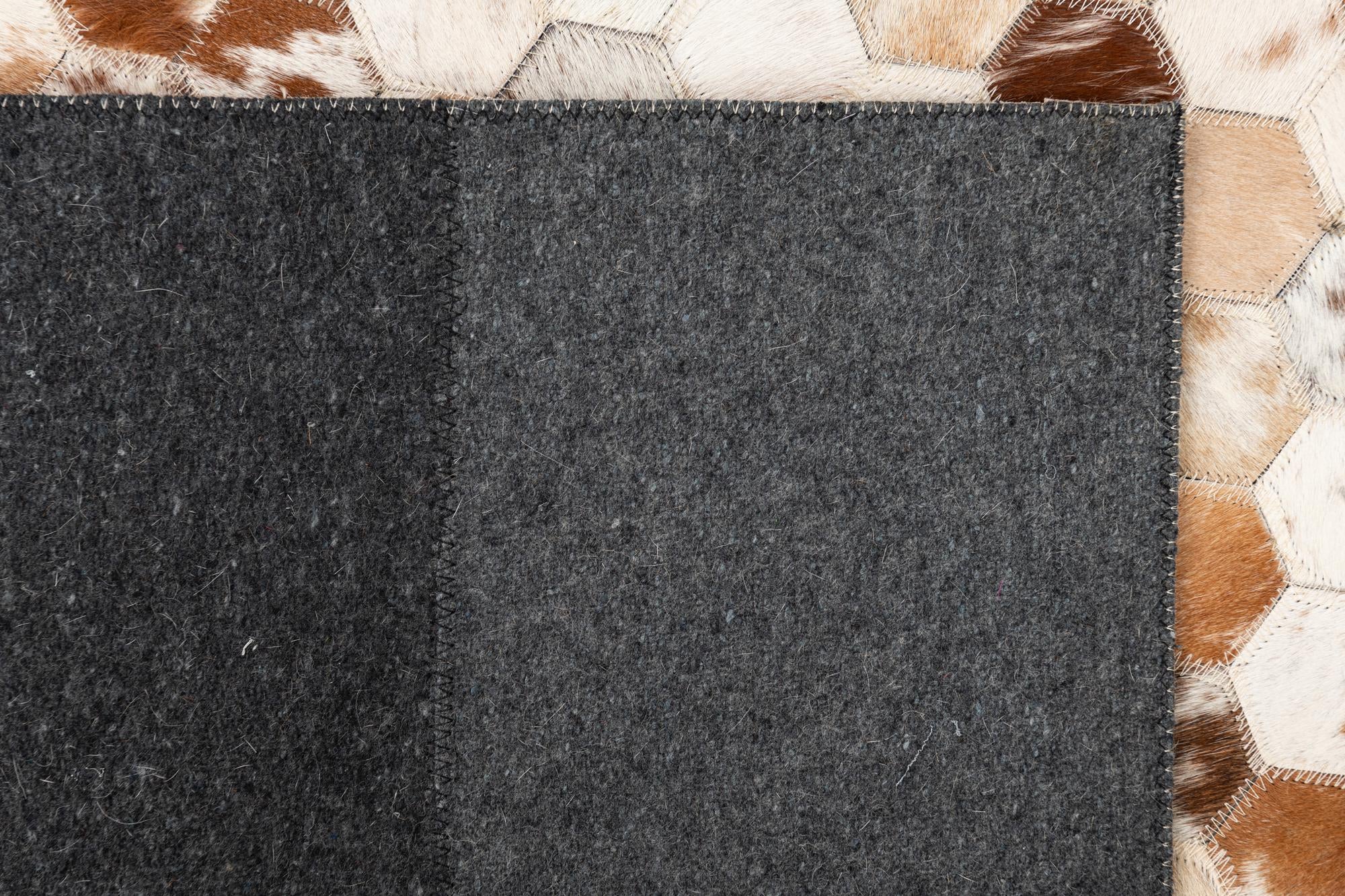 5' 1 x 8' Cowhide Leather Rug