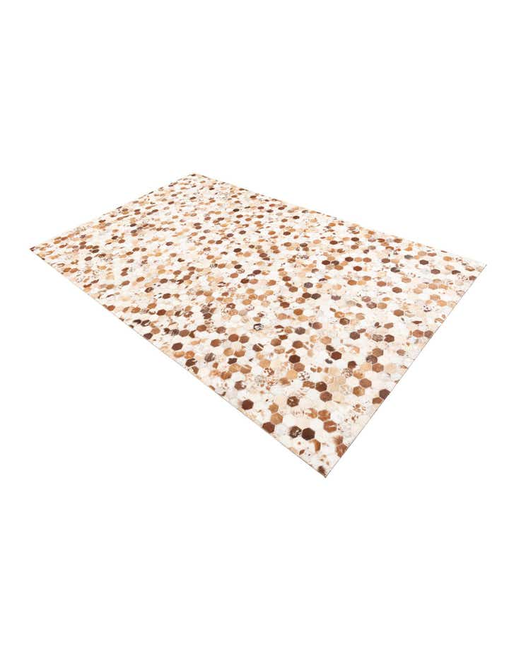 5' x 8' 1 Cowhide Leather Rug