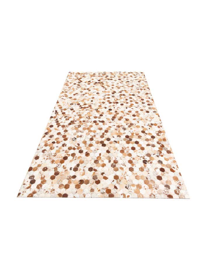 5' x 8' 1 Cowhide Leather Rug