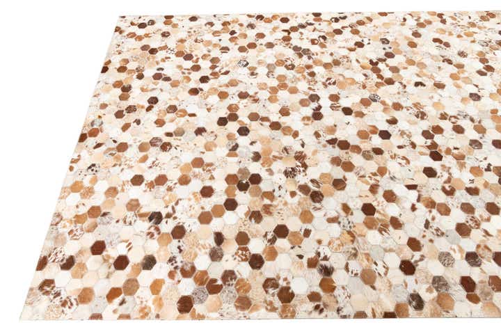 5' x 8' 1 Cowhide Leather Rug