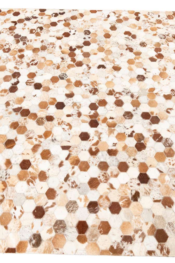 5' x 8' 1 Cowhide Leather Rug