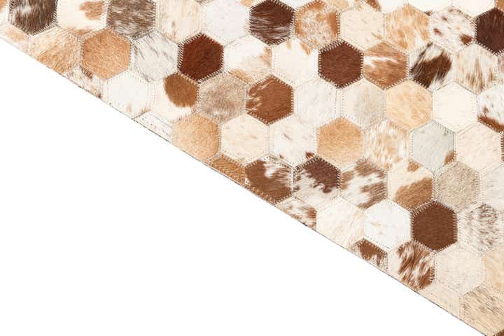 5' x 8' 1 Cowhide Leather Rug