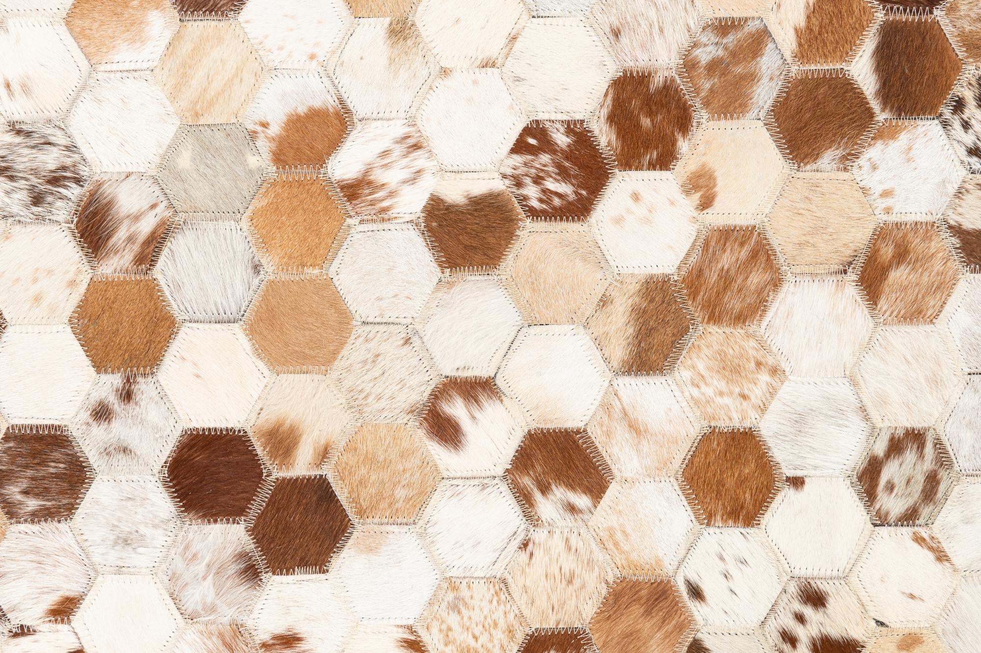 5' x 8' 1 Cowhide Leather Rug