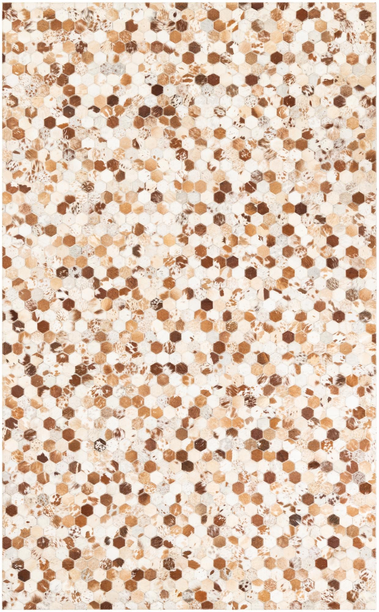 5' x 8' 1 Cowhide Leather Rug