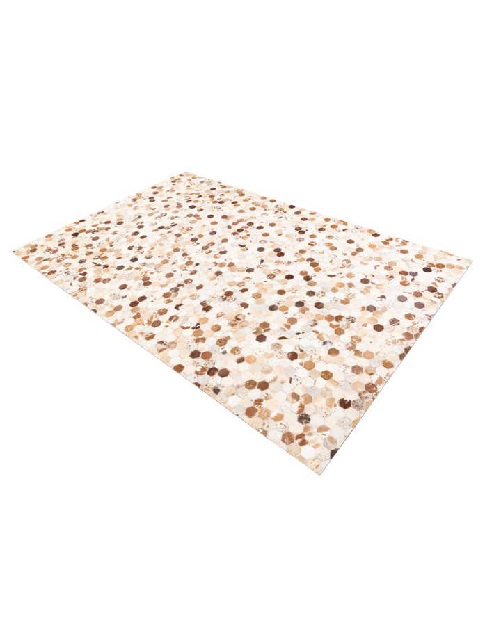 5' 1 x 8' Cowhide Leather Rug
