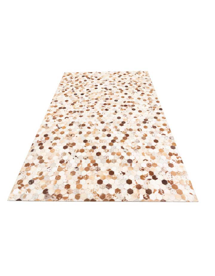 5' 1 x 8' Cowhide Leather Rug