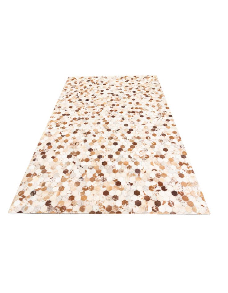 Detail image of 5' 1 x 8' Cowhide Leather Rug