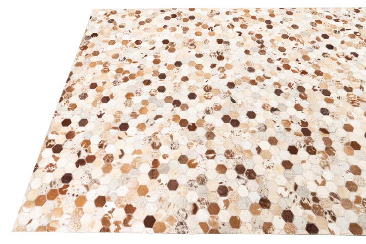 Detail image of 5' 1 x 8' Cowhide Leather Rug