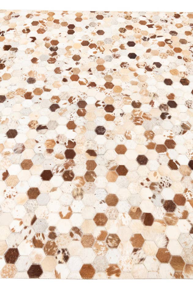 Detail image of 5' 1 x 8' Cowhide Leather Rug