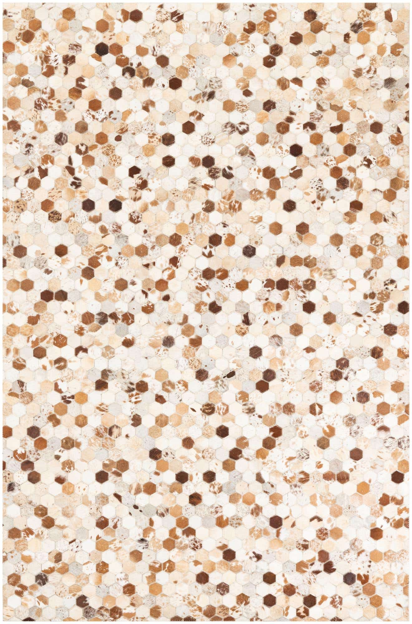 5' 1 x 8' Cowhide Leather Rug