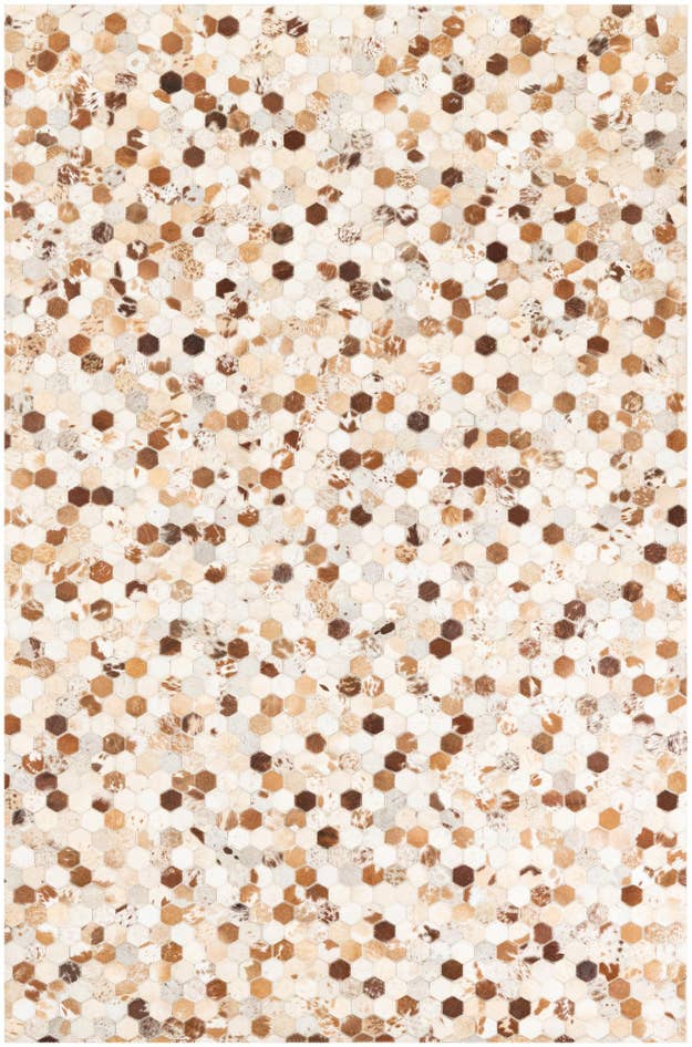 Detail image of 5' 1 x 8' Cowhide Leather Rug