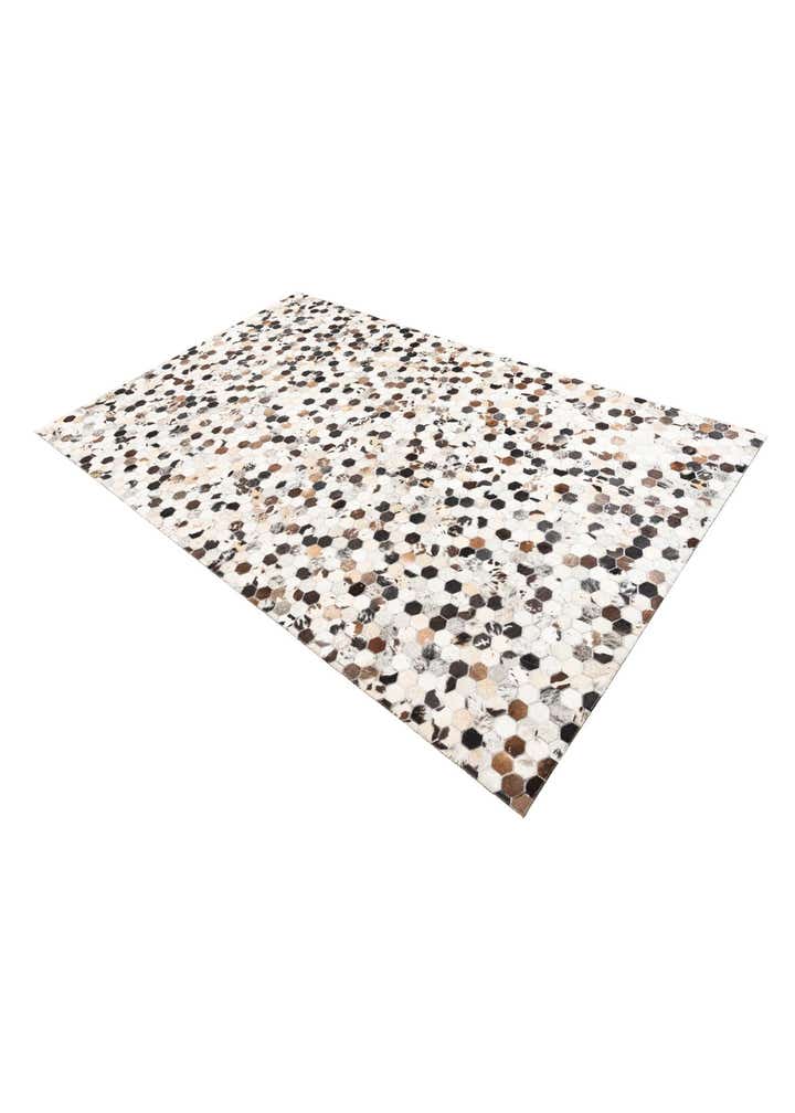 5' 2 x 8' 2 Cowhide Leather Rug
