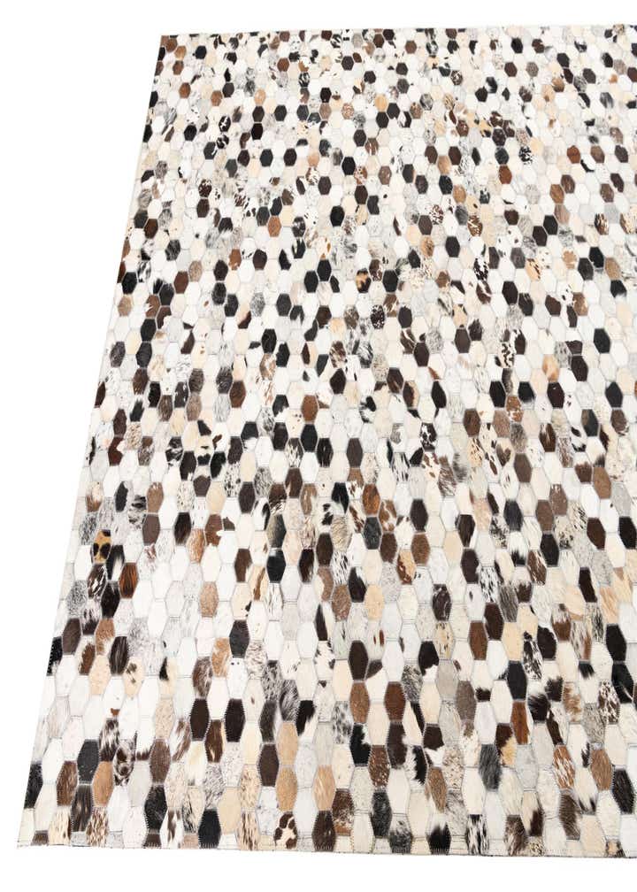 5' 2 x 8' 2 Cowhide Leather Rug