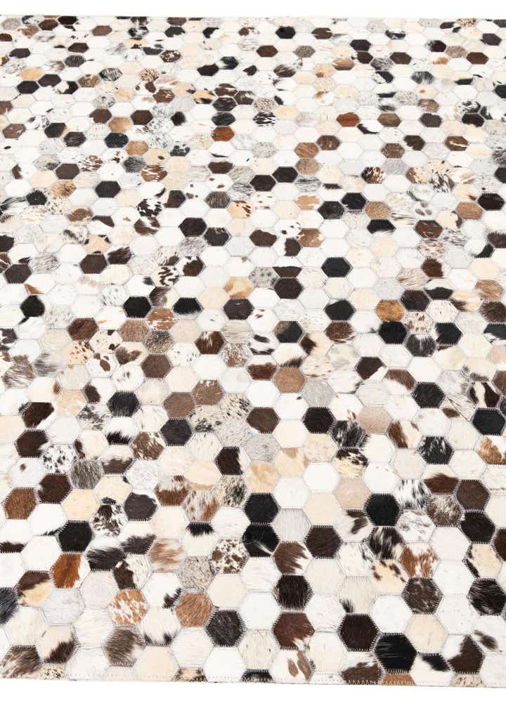5' 2 x 8' 2 Cowhide Leather Rug