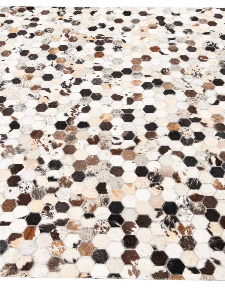 Detail image of 5' 2 x 8' 2 Cowhide Leather Rug