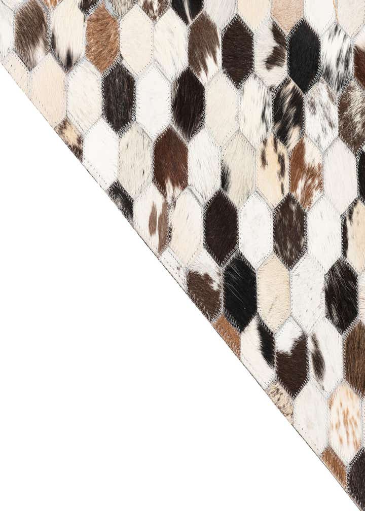 5' 2 x 8' 2 Cowhide Leather Rug