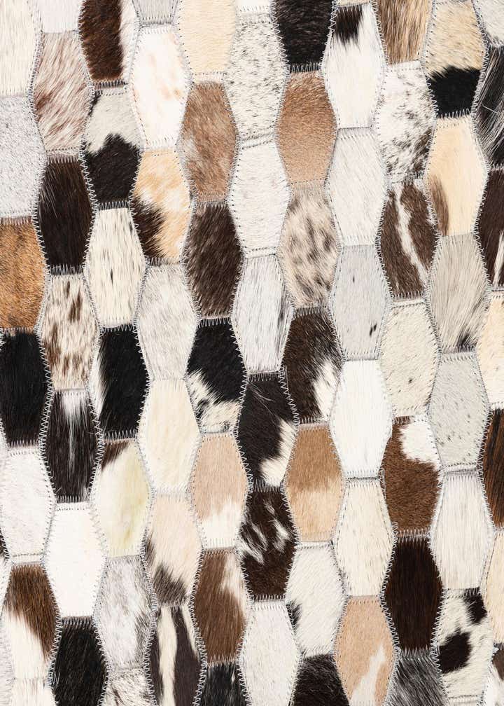 5' 2 x 8' 2 Cowhide Leather Rug