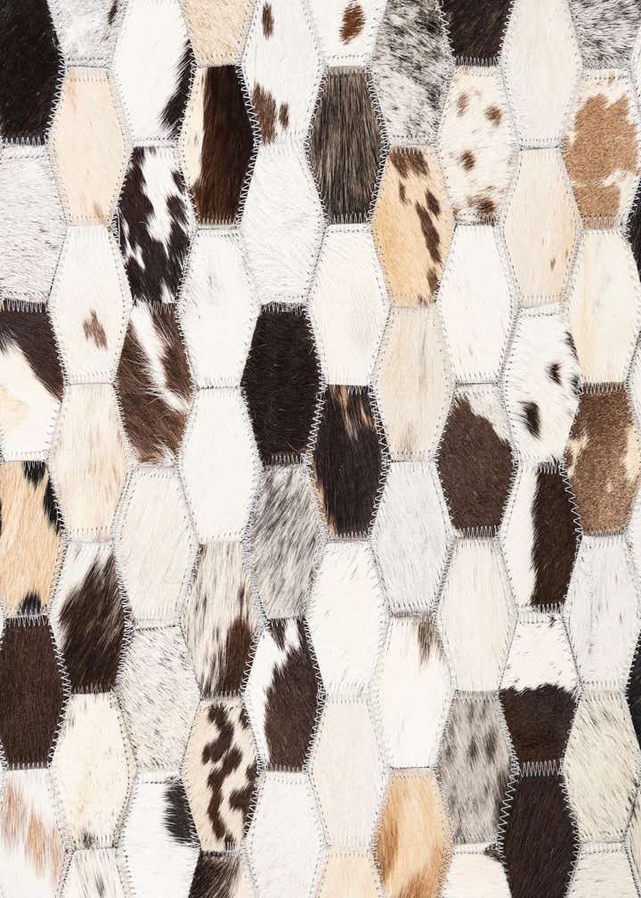 5' 2 x 8' 2 Cowhide Leather Rug