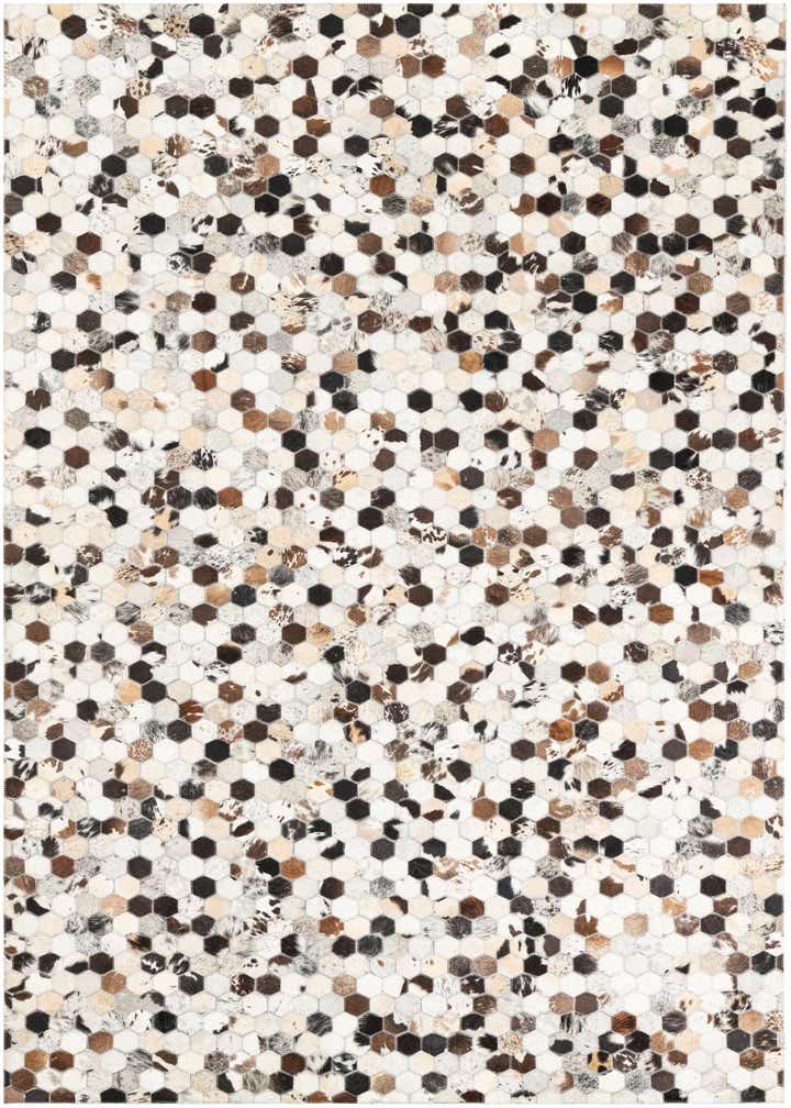 5' 2 x 8' 2 Cowhide Leather Rug