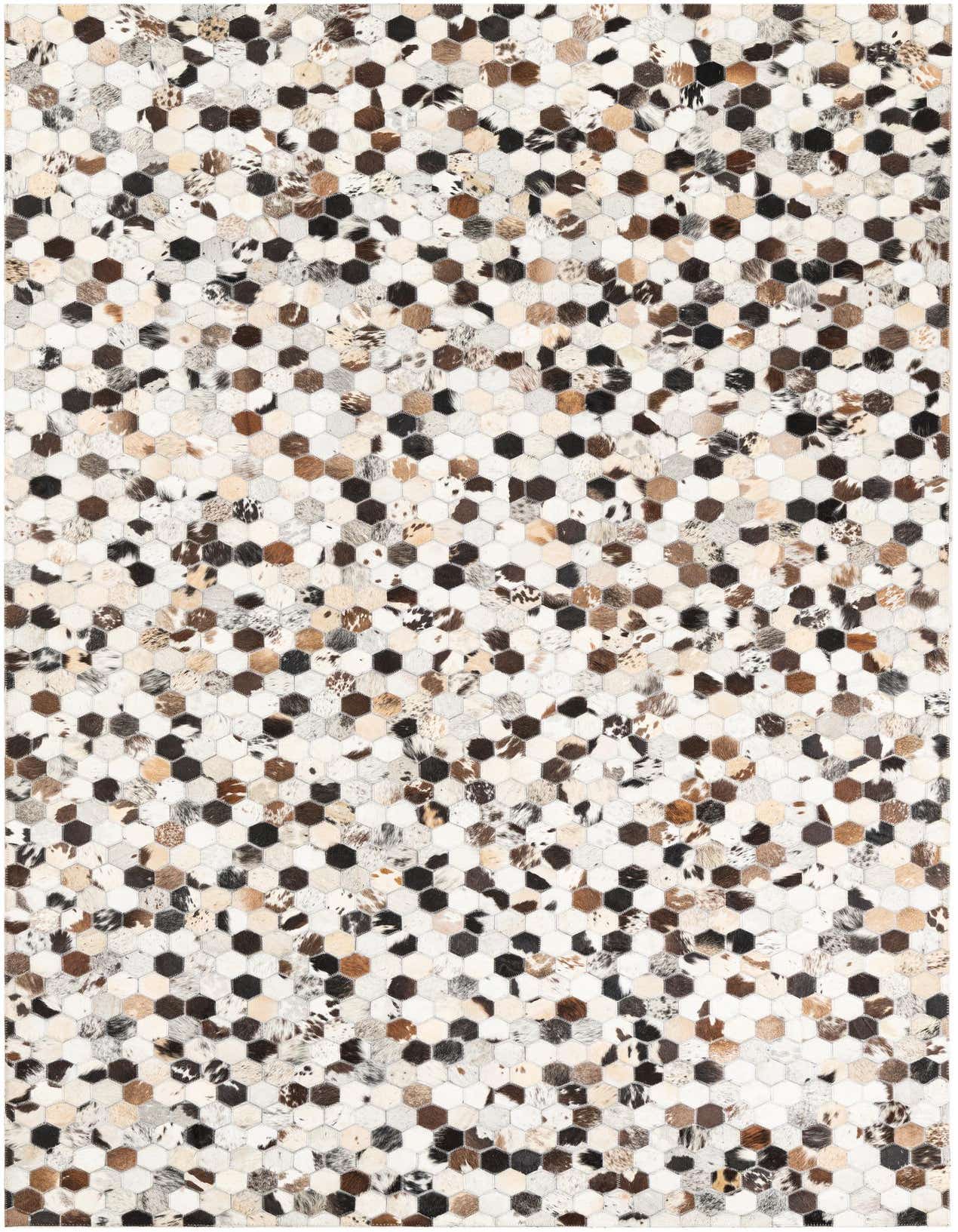 5' 2 x 8' 2 Cowhide Leather Rug