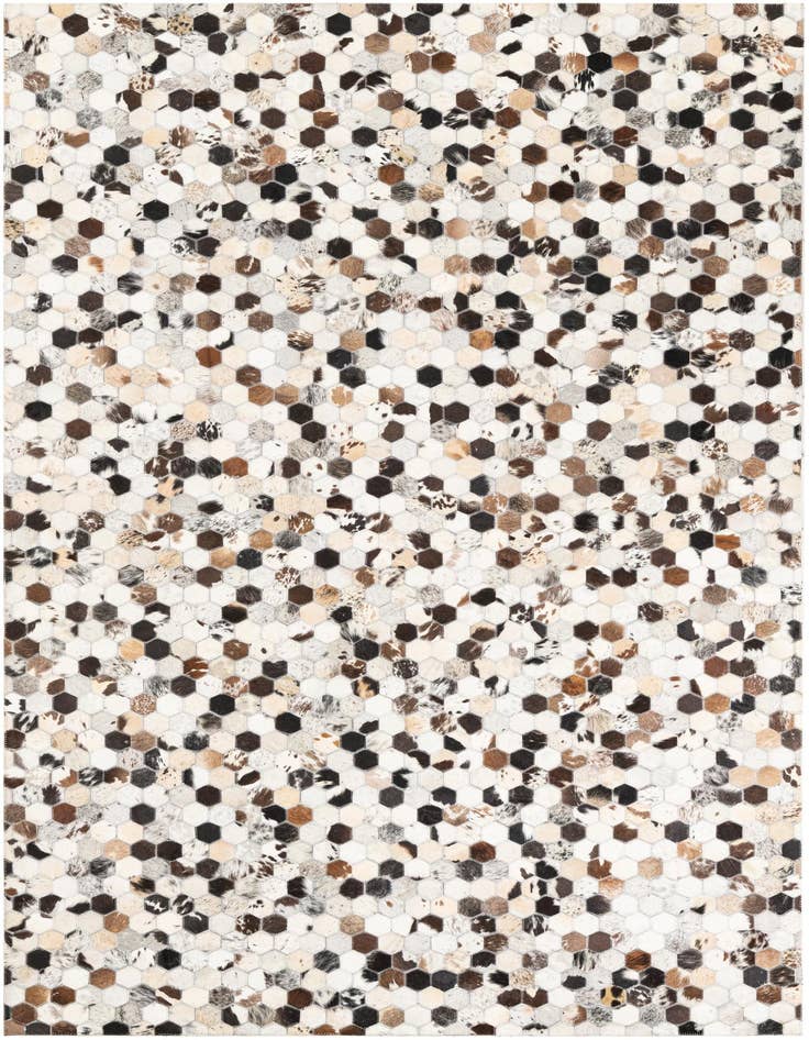 Detail image of 5' 2 x 8' 2 Cowhide Leather Rug