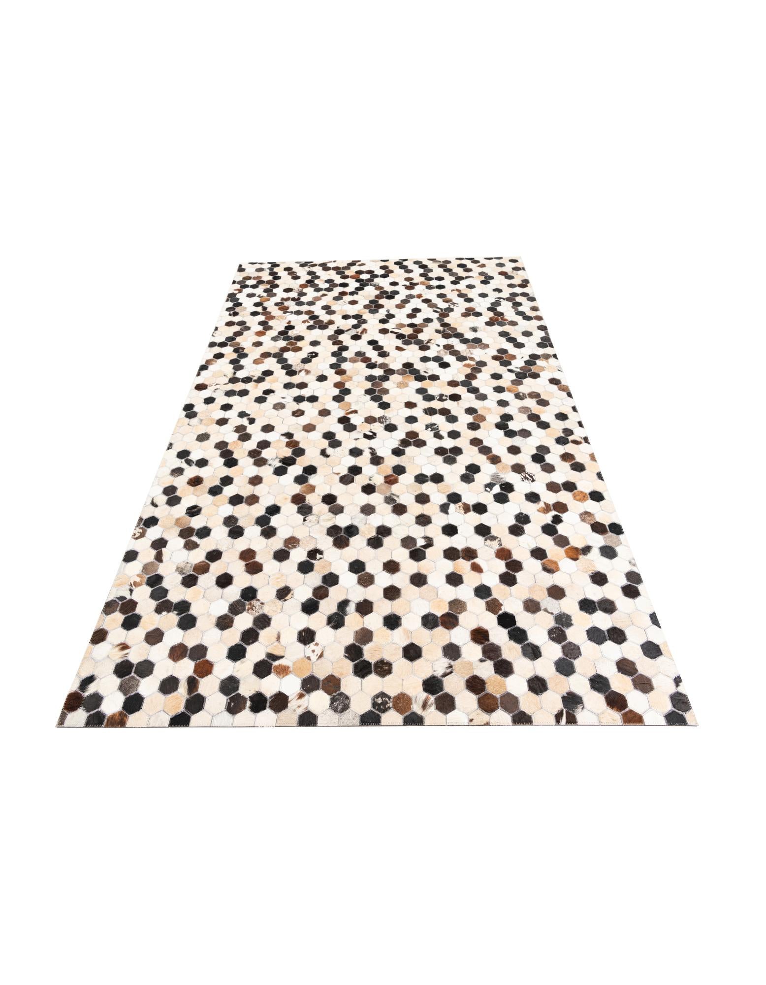 5' 1 x 8' Cowhide Leather Rug