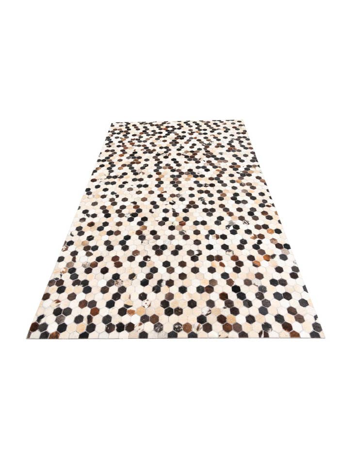 Detail image of 5' 1 x 8' Cowhide Leather Rug
