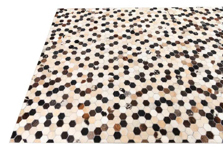 5' 1 x 8' Cowhide Leather Rug