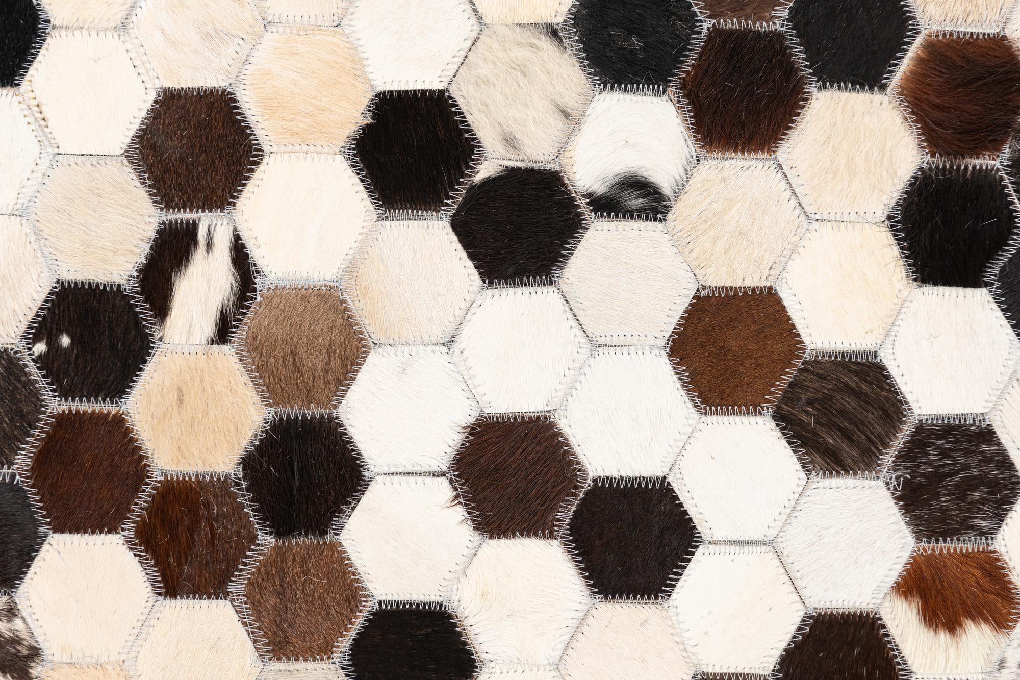 5' 1 x 8' Cowhide Leather Rug