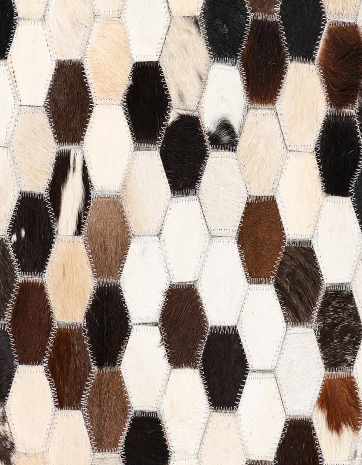Detail image of 5' 1 x 8' Cowhide Leather Rug